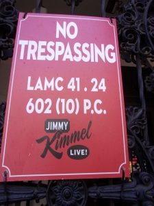Kimmel don't like trespassers